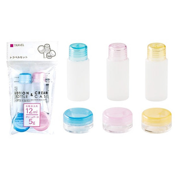 【まとめ買い】トラベルボトル トラベルセット 4P(ボトル2本・クリーム入れ2個) 0892/001438