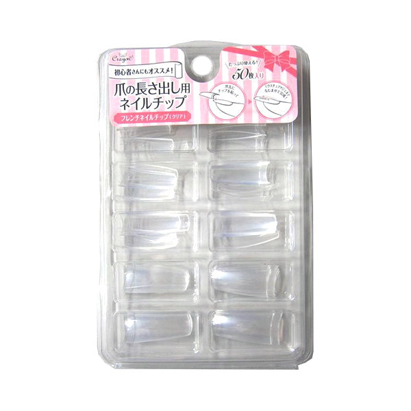 【まとめ買い】フレンチネイルチップ クリア 50枚入り 0579/001892