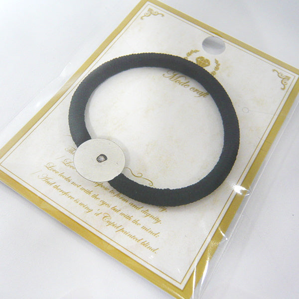 【まとめ買い】ヘアゴム ヘアアクセサリー 髪ゴム デコパーツ ハンドメイド ヘアゴム丸皿付 0890/007882