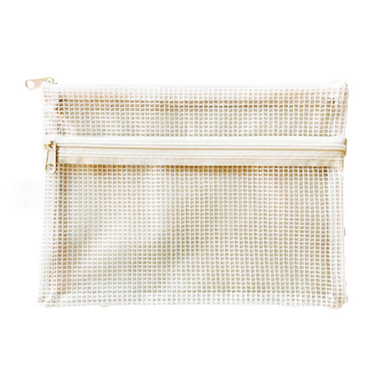 【まとめ買い】メッシュポーチ クリアポーチ Wファスナーポーチ B6 0892/009949