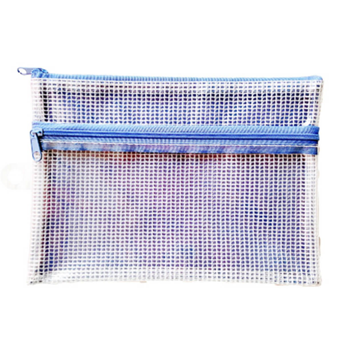 【まとめ買い】メッシュポーチ クリアポーチ Wファスナーポーチ B6 0892/009949