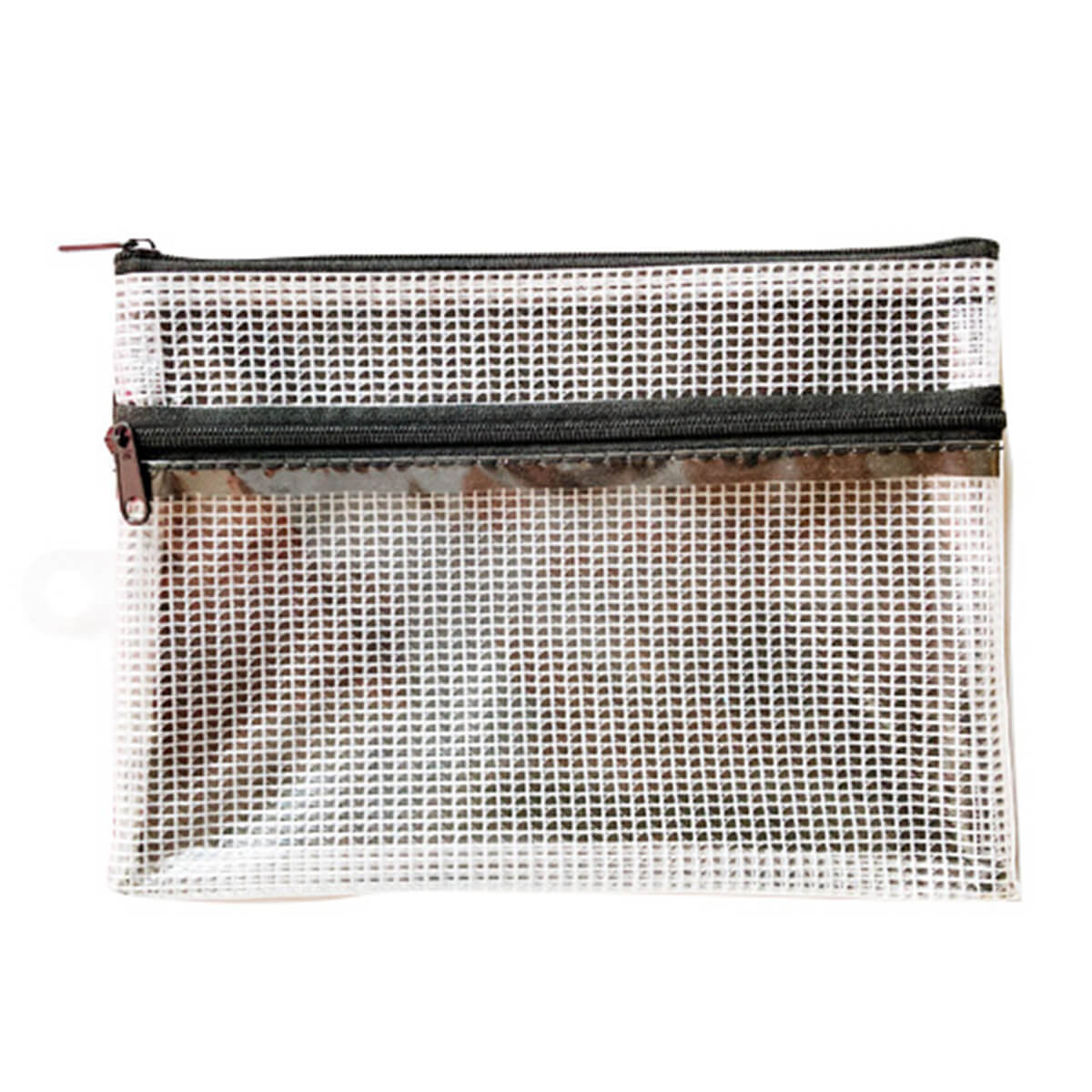 【まとめ買い】メッシュポーチ クリアポーチ Wファスナーポーチ B6 0892/009949