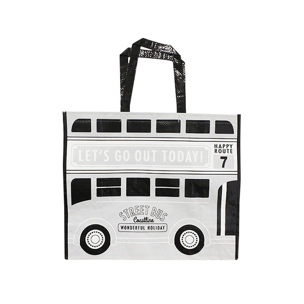 【まとめ買い】トートバッグ ランドリーバッグ バス柄48×20×40cm 0490/011682