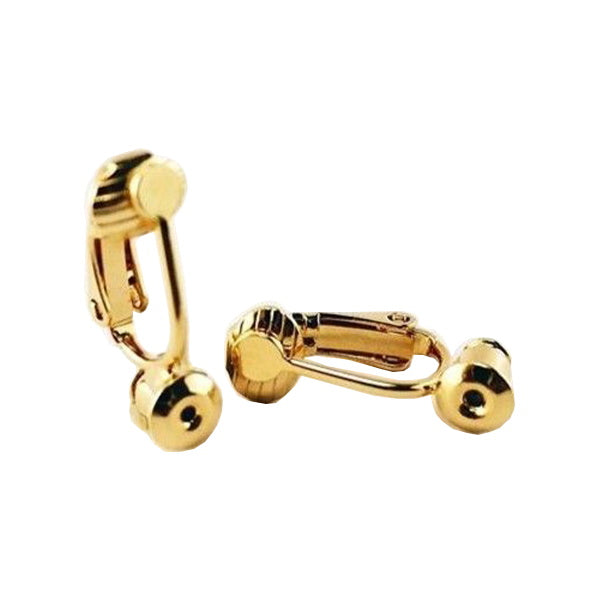 【まとめ買い】イヤリングパーツ 真鍮 シェリ イヤリングコンバーター ゴールド 2個入 0890/012412