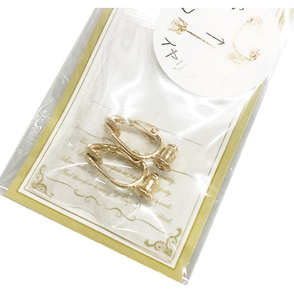 【まとめ買い】イヤリングパーツ 真鍮 シェリ イヤリングコンバーター ゴールド 2個入 0890/012412