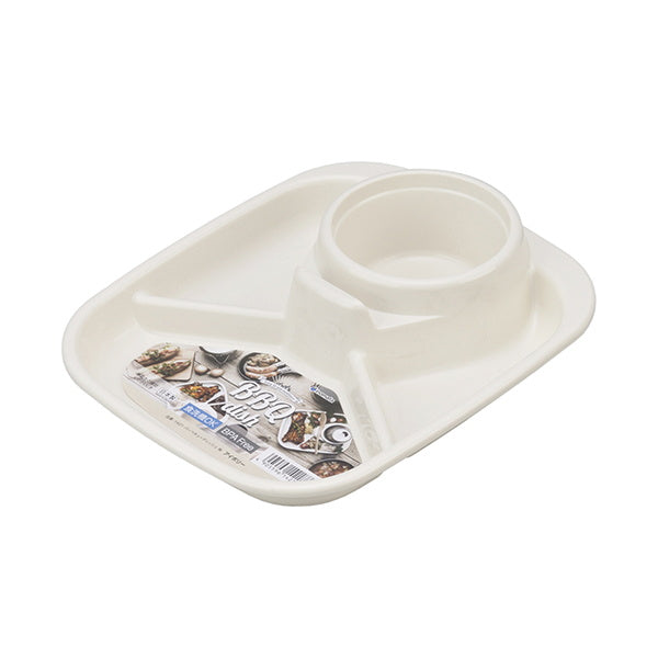 【まとめ買い】バーベキューディッシュ 角 アイボリー 0978/014018