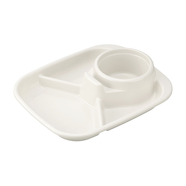 【まとめ買い】バーベキューディッシュ 角 アイボリー 0978/014018