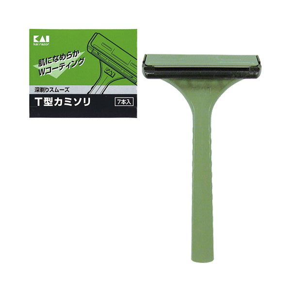 【まとめ買い】剃刀 貝印 T型カミソリ 7本入 0474/014498