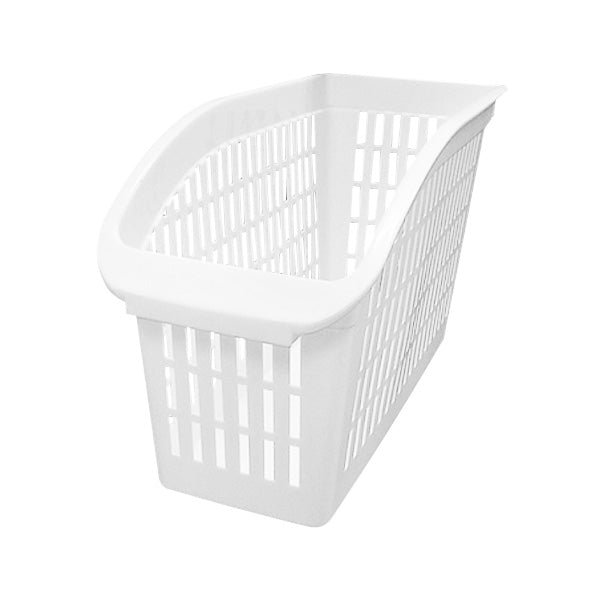 【まとめ買い】収納ボックス 収納ケースアレンジ メッシュボックス スリム ホワイト 13.3×29.4×17.3cm ストック収納 0775/016396