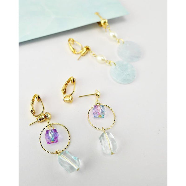 【まとめ買い】イヤリングパーツ 真鍮 シェリ イヤリングコンバーター シルバー 2個入 0890/018387