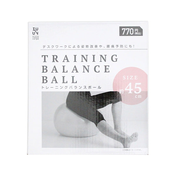 【まとめ買い】トレーニングバランスボール ピンク 直径45cm 1523/019639