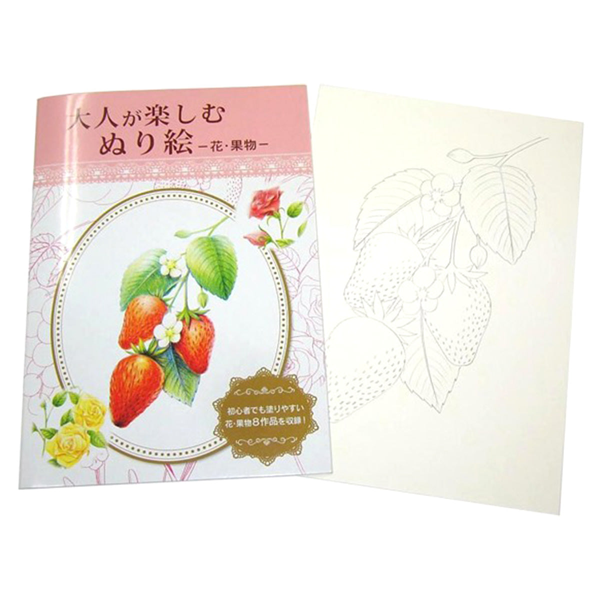 【まとめ買い】大人が楽しむぬり絵 花・果物 1391/020195