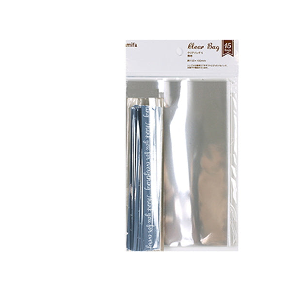 【まとめ買い】ギフトバッグ プレゼント用バッグ ラッピング袋 クリアバッグ 15P 無地 S 0356/020366