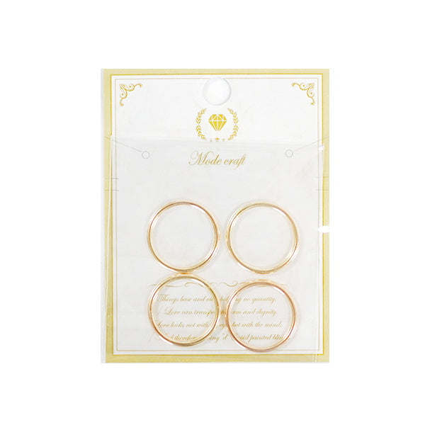 【まとめ買い】アクセサリーパーツ 手芸 クラフトパーツ ハンドメイドパーツ シェリ ABSリングパーツ 21mm 4個入 0890/020824