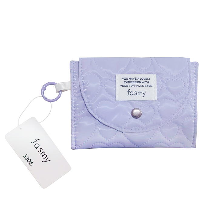 【まとめ買い】PB.fasmy ハートリング付ポーチ パープル 9001/020937