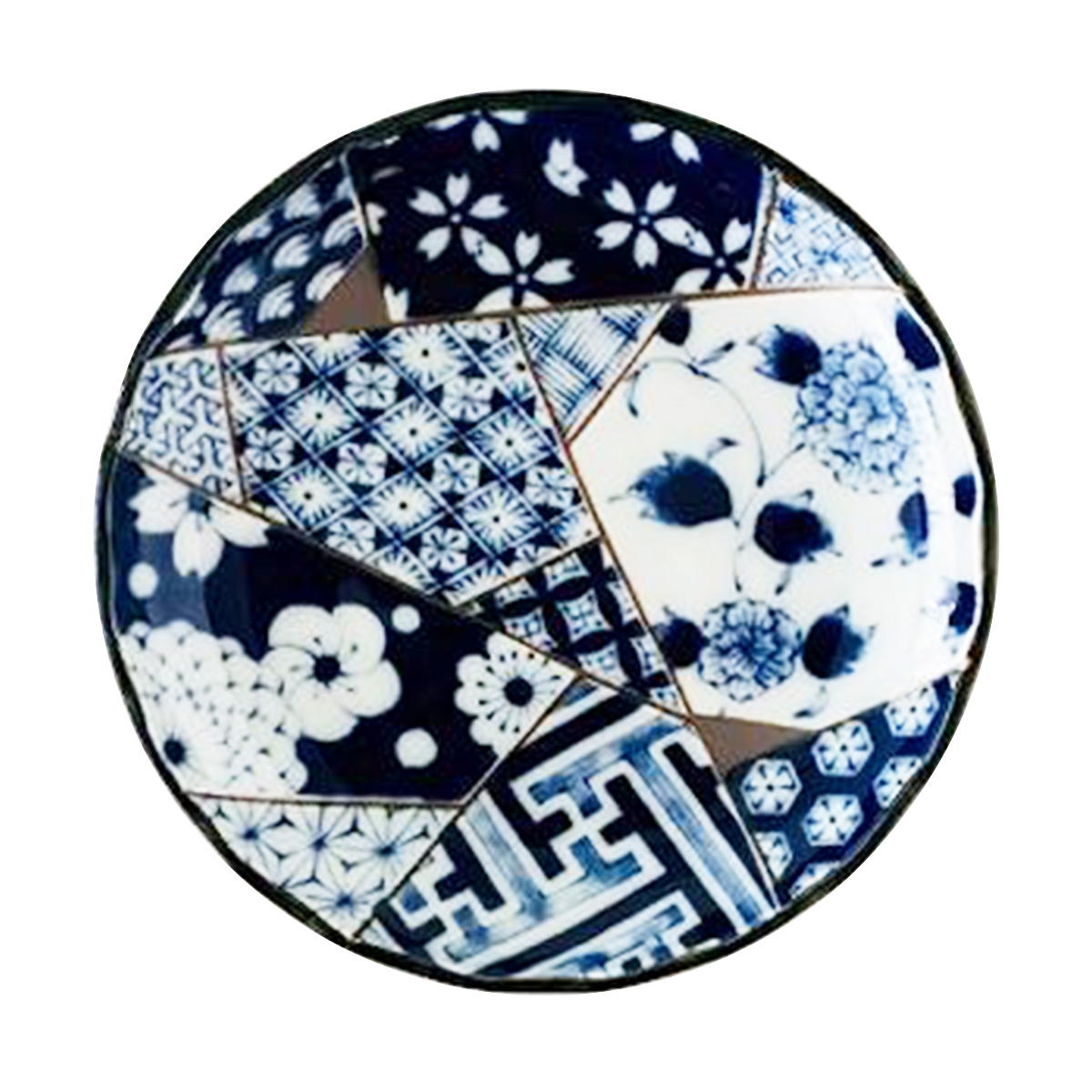 天藍釉菊口皿 天藍釉菊口皿