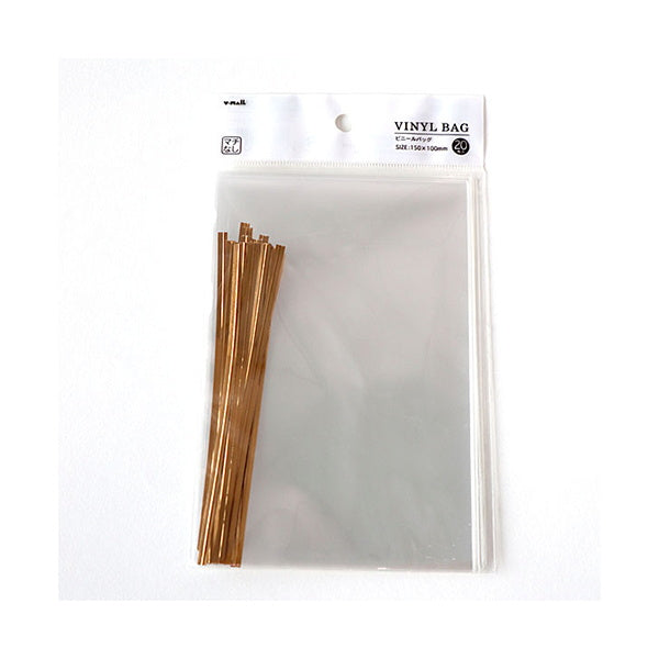 【まとめ買い】ギフトバッグ プレゼント用バッグ ラッピング袋 ビニールBAG 無地 20枚 S 0911/023002