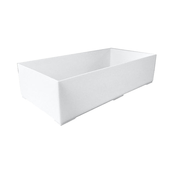 【まとめ買い】レクタングルワイドボックス 収納ケース 白 11.6×23×5.8cm 0775/024199