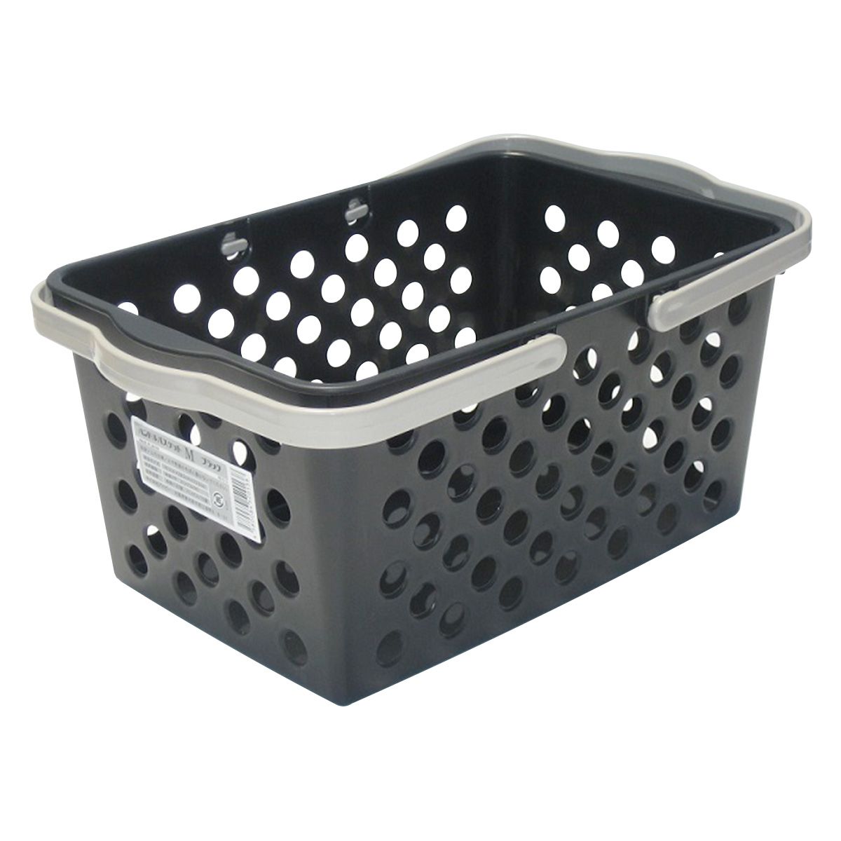 【まとめ買い】ハンドルバスケット M ブラック 9001/024207