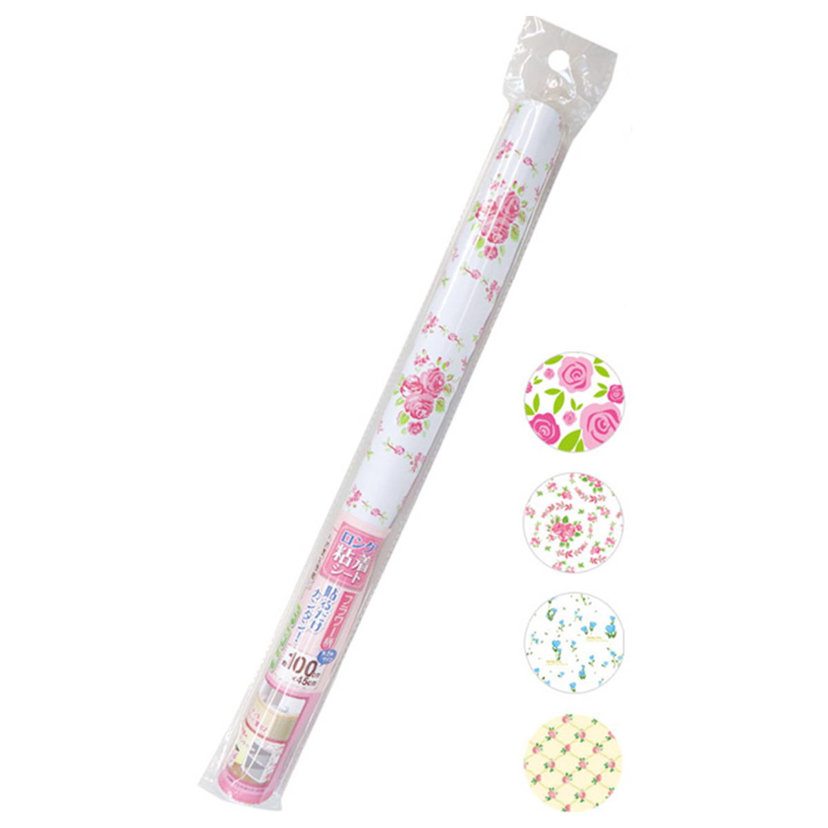 【まとめ買い】ロングデコレーション粘着シート 45×100cmフラワー柄 0474/025516