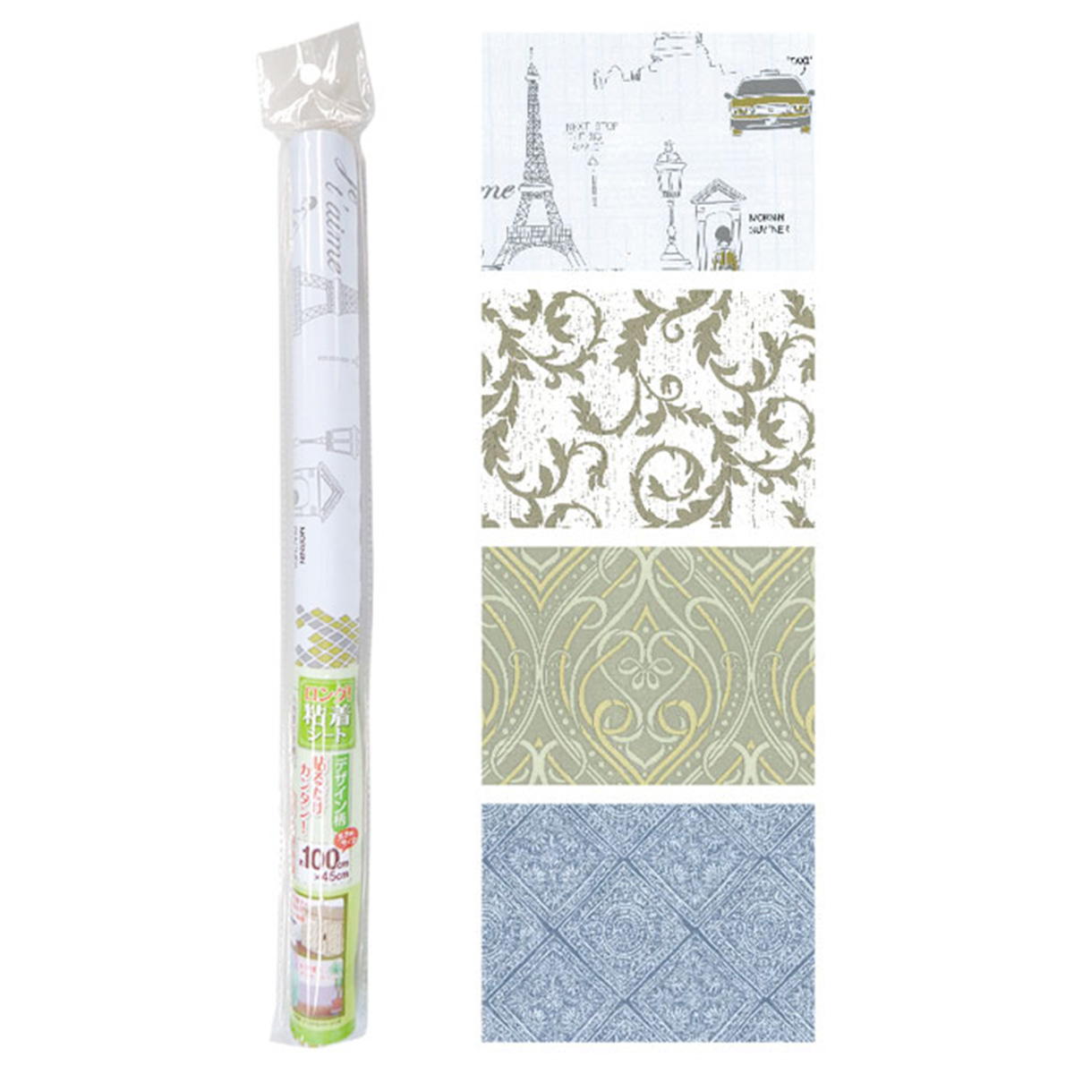 【まとめ買い】ロングデコレーション粘着シート 45×100cm・デザイン柄 0474/025517