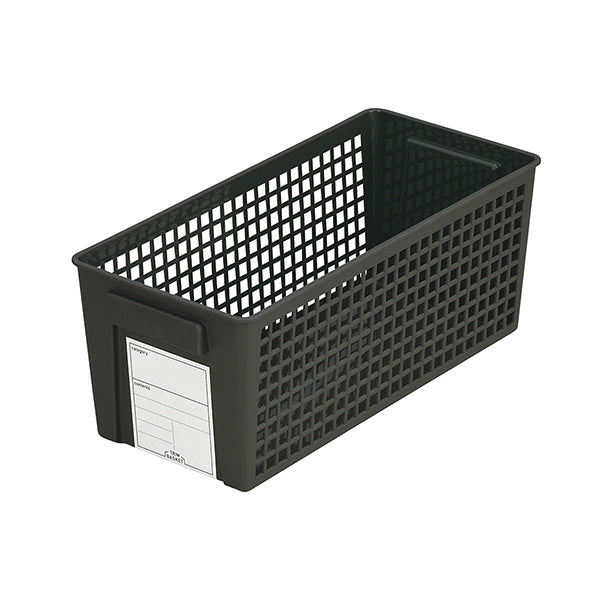 【まとめ買い】収納ボックス 収納ケース 小物収納 ストック収納 トリムバスケットスリム ブラック 0978/026219