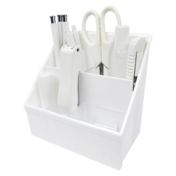 【まとめ買い】DeskLabo プチポケット ホワイト 卓上収納ケース 0847/026714