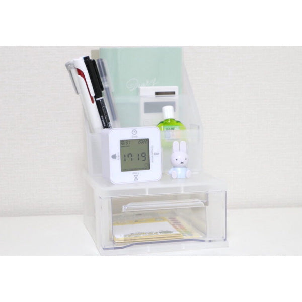 【まとめ買い】DeskLabo プチポケット ホワイト 卓上収納ケース 0847/026714