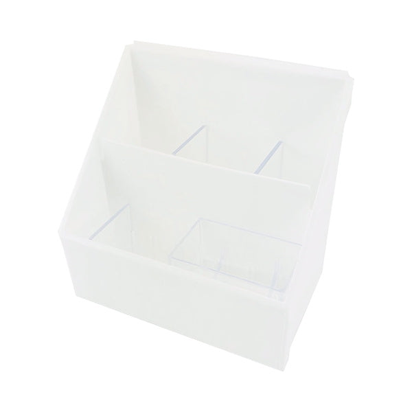 【まとめ買い】DeskLabo プチポケット ホワイト 卓上収納ケース 0847/026714