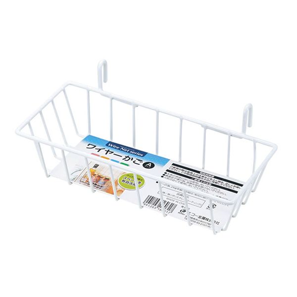 【まとめ買い】ワイヤーカゴ Aタイプ ホワイト 0330/027402