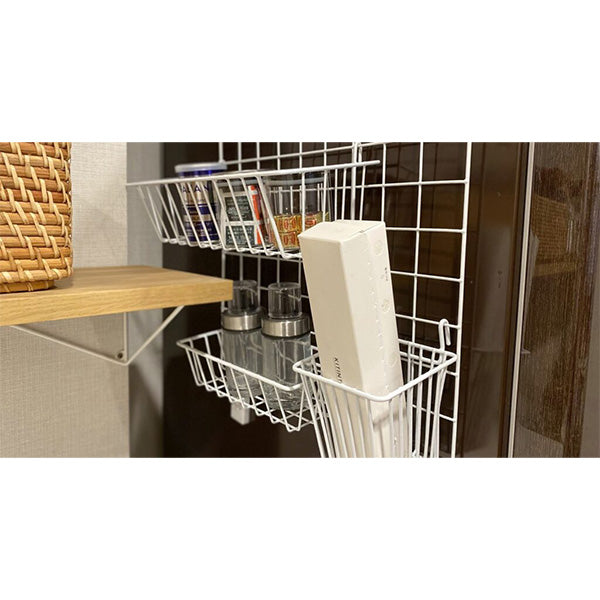 【まとめ買い】ワイヤーカゴ Bタイプ ホワイト 0330/027403