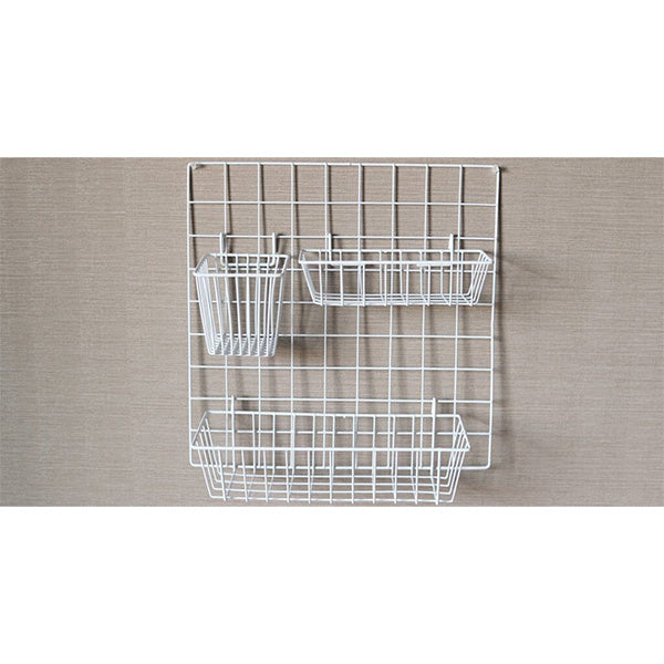 【まとめ買い】ワイヤーカゴ Bタイプ ホワイト 0330/027403