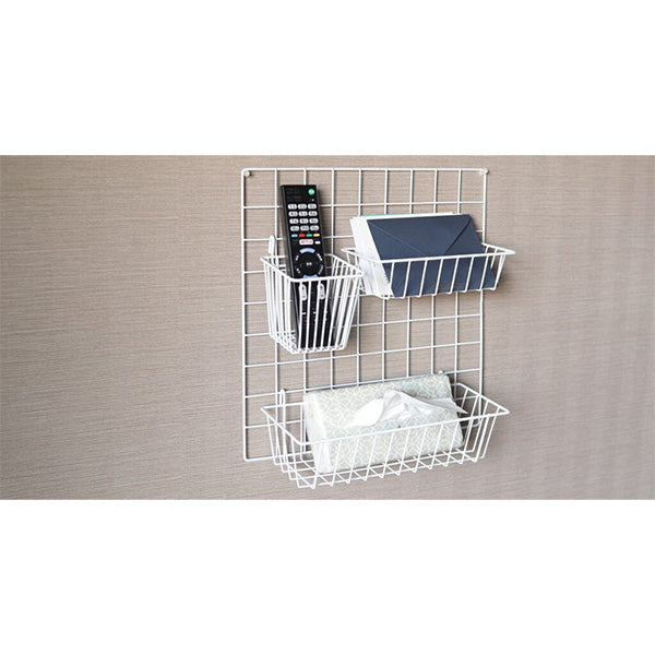 【まとめ買い】ワイヤーカゴ Cタイプ ホワイト 0330/027411