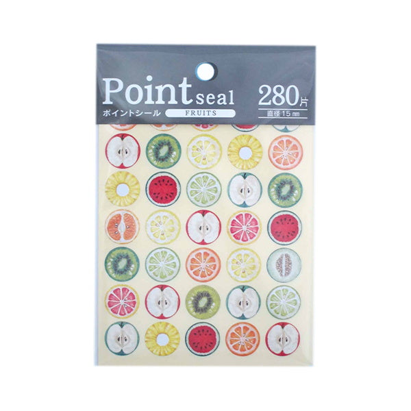 【まとめ買い】ポイントシール フルーツ 15mm 280片 0915/029615