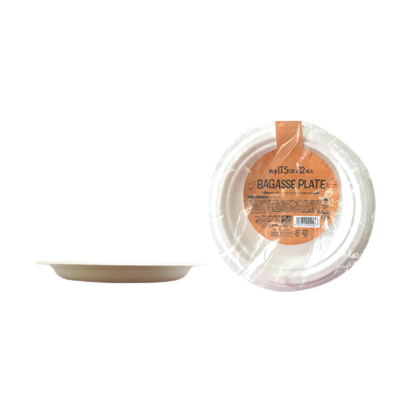 【まとめ買い】アウトドア用使い捨て食器 バガストレー 12枚入 φ17.5cm 0344/030872