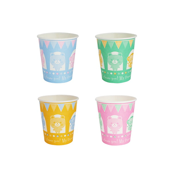 【まとめ買い】紙コップ ペーパーカップ アニマルパーティー 20個 205ml 0490/032619
