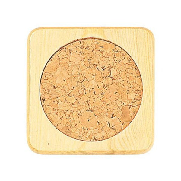 【まとめ買い】コースター コップ受け 白木コルクコースター 角型 0599/033162
