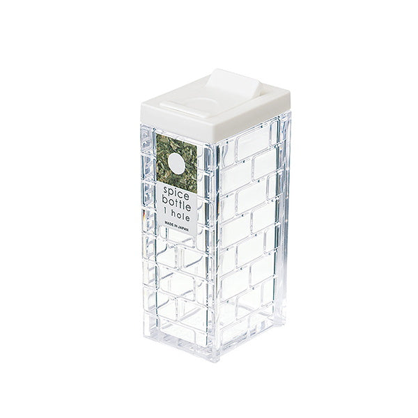 【まとめ買い】スパイスボトル シンプル 調味料入れ 調味料ボトル 1穴 ホワイト 0978/033502