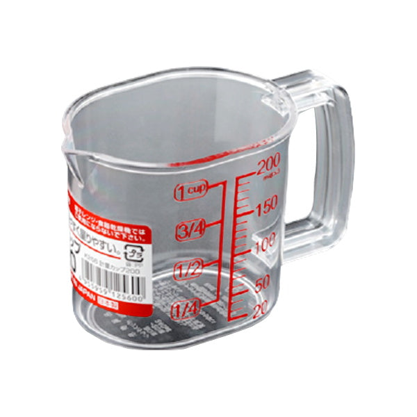 【まとめ買い】計量カップ 200ml クリア 0523/033551