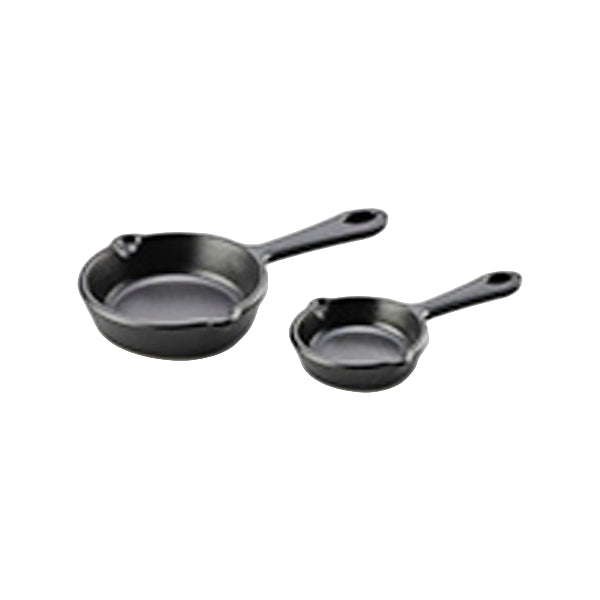 【まとめ買い】計量スプーンスキレット型 2本セット ブラック 0978/034157