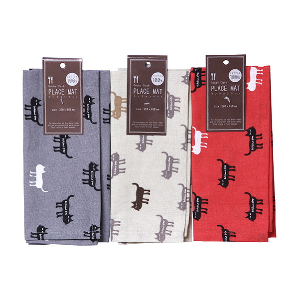 【まとめ買い】ランチョンマット ネコ柄 320×450mm 1605/037754