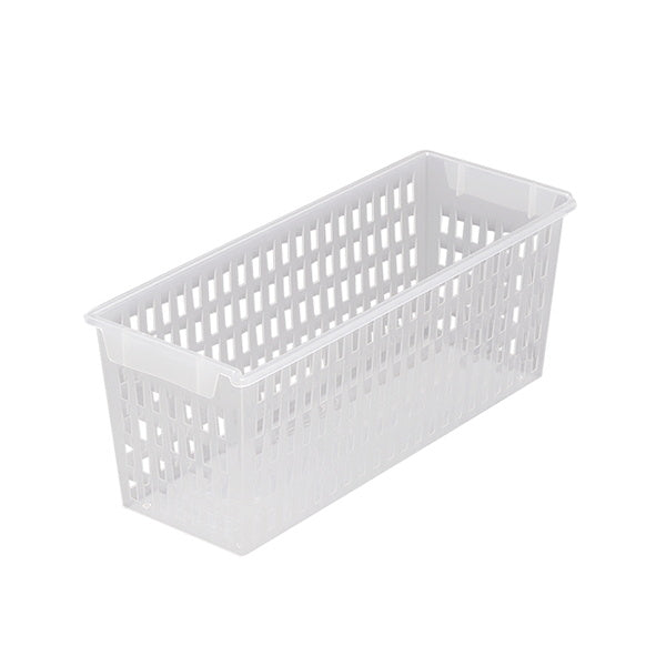 【まとめ買い】書類収納 収納ケース ロングバスケット 深型 クリア 0347/037787