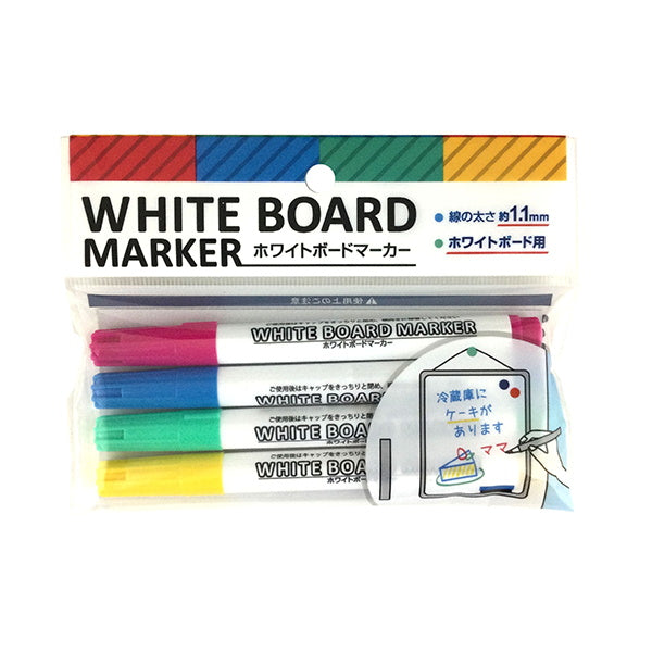 【まとめ買い】カラーホワイトボードマーカー 4本組 0565/037863