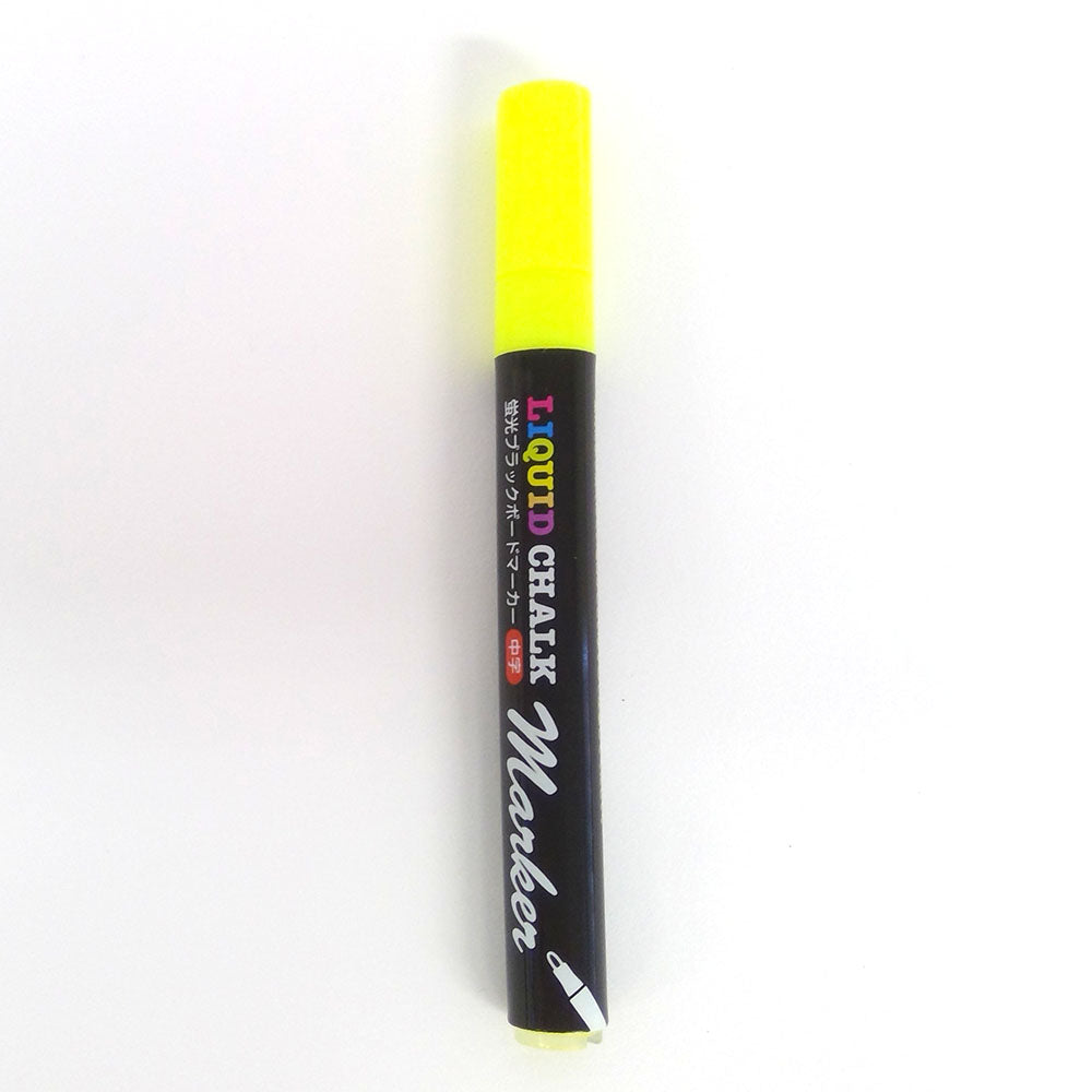 【まとめ買い】蛍光水性顔料マーカー ホワイトボードマーカー ブラックボードマーカー中字 イエロー 9001/038074