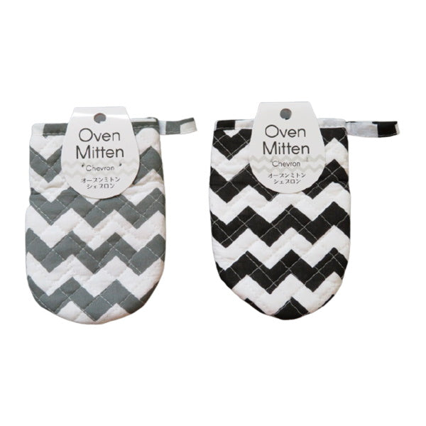 【まとめ買い】鍋つかみ オーブンミトン シェブロン 1307/038183