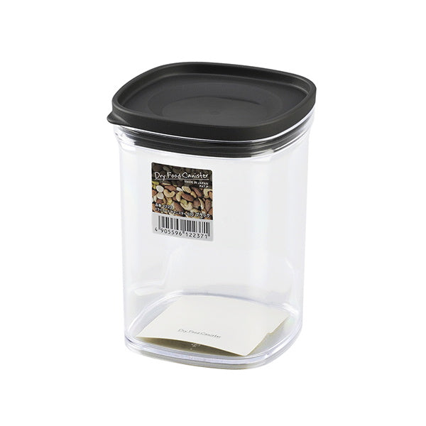 【まとめ買い】キャニスター 食品保存容器 フードストッカー ストック容器 ドライフードキャニスター 520ml ブラック 0978/038237