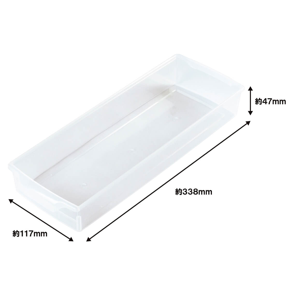 【まとめ買い】キッチンA4ハーフトレー クリア 約11.7×33.8×4.7cm 0775/038420