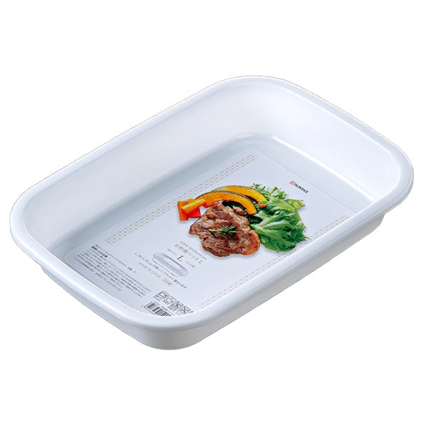【まとめ買い】平バット 調理バット お料理バット L ホワイト 0523/038489