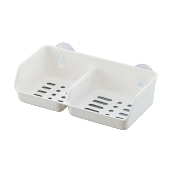 【まとめ買い】スポンジトレー たわし入れ 吸盤付 ホワイト 0775/038667