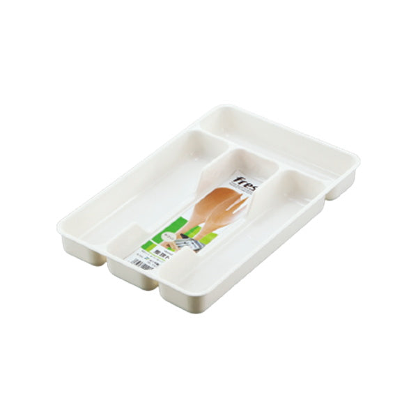 【まとめ買い】カトラリー収納ケース 整理トレー ホワイト 0775/038688